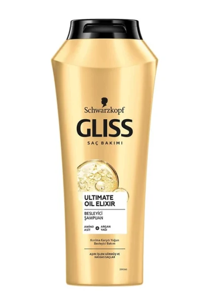 شامپو گلیس تقویت کننده و ترمیم کننده مو مدل Ultimate Oil Elixir حجم 500 میل