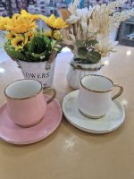 ست 6 عدد ی فنجان و نعلبکی رنگی شیک کد16_10504 - Image 2