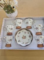 فنجان و نعلبکی پایه چوبی وارداتی شیک_کد13_10504 - Image 2