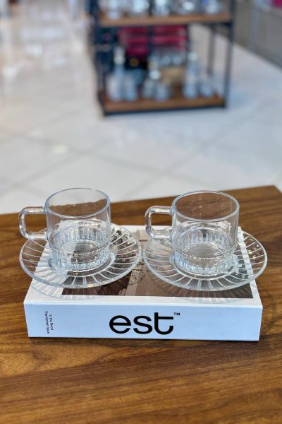 ست فنجان نعلبکی 12 پارچه دلی گلس (Deli Glass)کد _KIT-1110