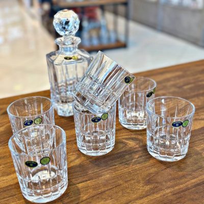 تنگ و لیوان6 تایی کریستال وارداتی کد BOHEMIA _9999