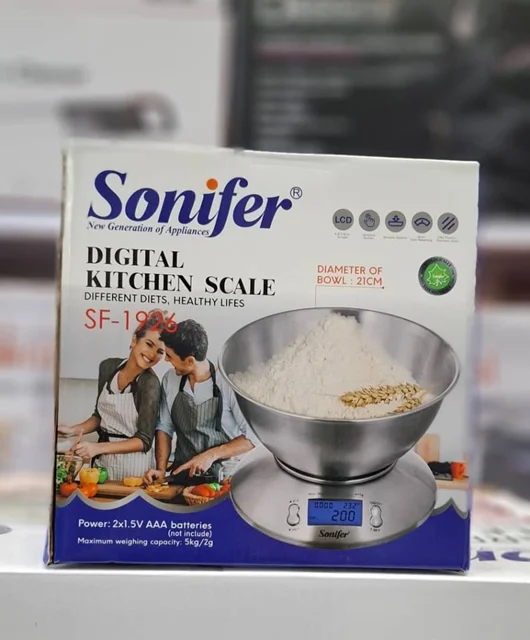 1926 ترازو آشپزخانه دیجیتال کاسه استیل سونیفر مدل SF-1926