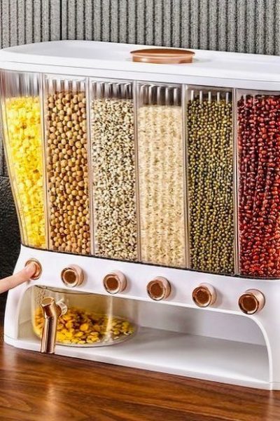 جا حبوباتی شفاف 6 قسمتی باحجم 9 کیلویی وارداتی1735_vt