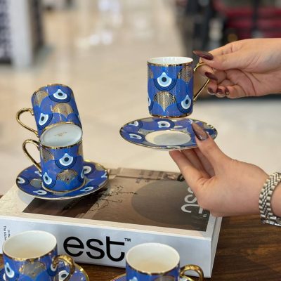 ست قهوه خوری چشم نظر 6 نفره کوزوا ترکیه کد_KOSOVA212