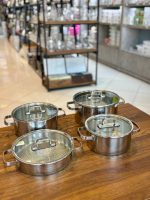 سرویس قابلمه استیل 8 پارچه AROW_مدل VENITA