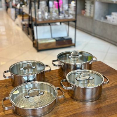 سرویس قابلمه استیل 8 پارچه AROW_مدل VENITA