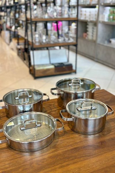 سرویس قابلمه استیل 8 پارچه AROW_مدل VENITA