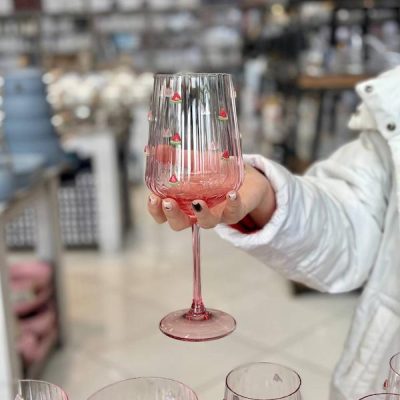 گیلاس  شیشه ای دست ساز طرح هندوانه کد_kit1258