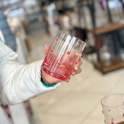 نیم لیوان شیشه ای طرح هندوانه کد_kit1259