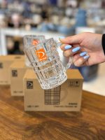 ماگ جفتی طرح خطی دلی گلس کدKIT1361/TZ4302_1