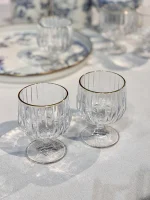 بستنی خوری پایه کوتاه لب طلایی دلی گلس کد_KIT1396/TK506B - Image 3