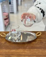 نیم لیوان لب طلایی Deli Glass وارداتی کد KIT-1376